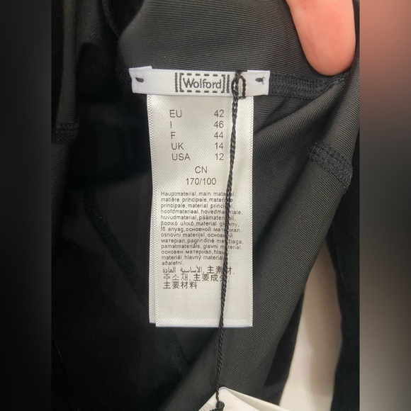 NWT Wolford Velvet Blake Dress Black Size 12 - Picture 4 of 9